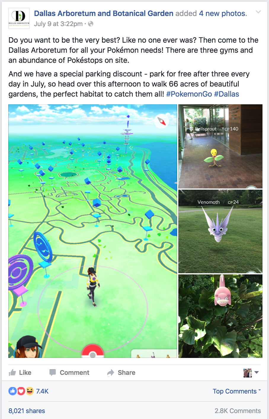 Dallas-Botanical-Gardens-Pokemon-GO-marketing